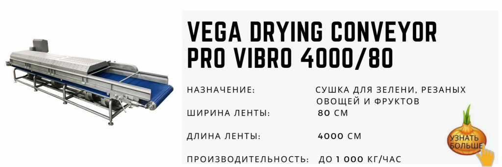Vega Drying Conveyor Pro Vibro 400080 сушка зелени,